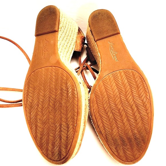 Lucky Brand Women\'s Keller Suede Leather Wedge Espadrille Sandals Size 8.5M main image 5
